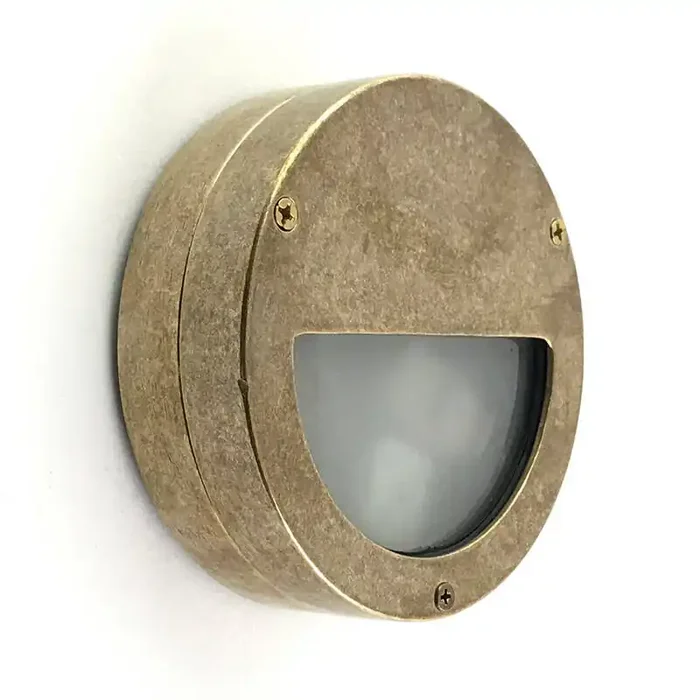 Westport Coastal Shore Outdoor Flush Light – Brass – Online Lighting