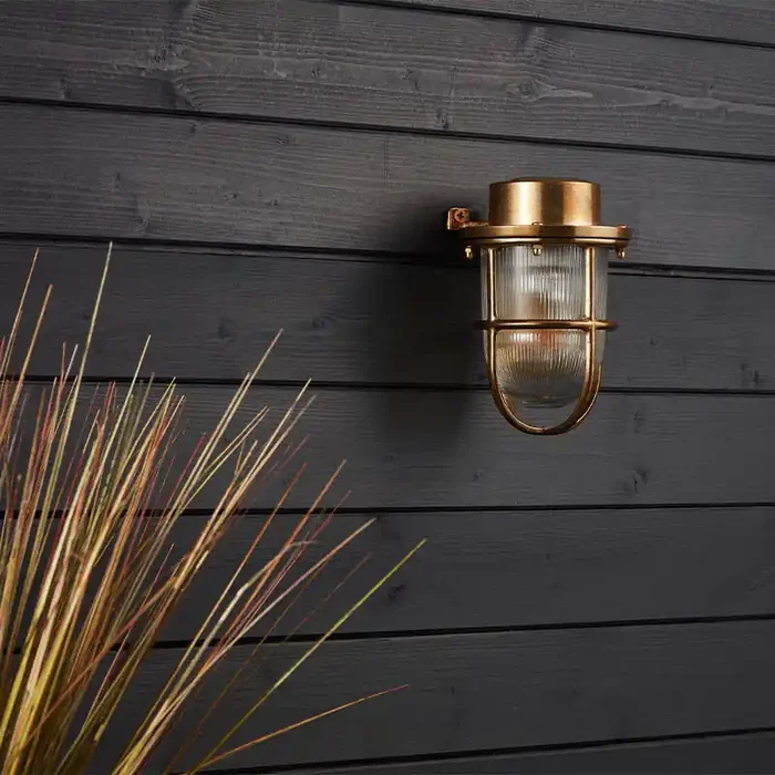 Westport Coastal Whitby Outdoor Wall Light – Brass – Online Lighting
