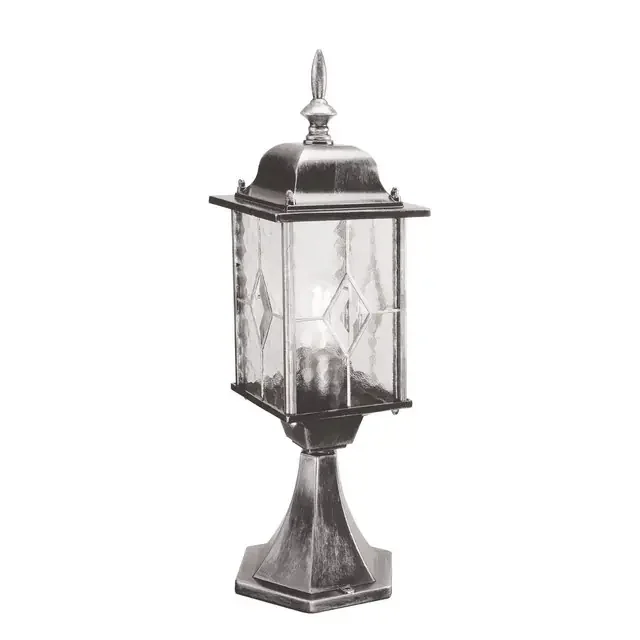Wexford Black Silver IP44 Post Top Light