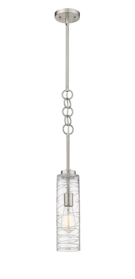 Wexford LED Mini Pendant in Brushed Satin Nickel (405|380-1S-SN-G381-4CL-LED)