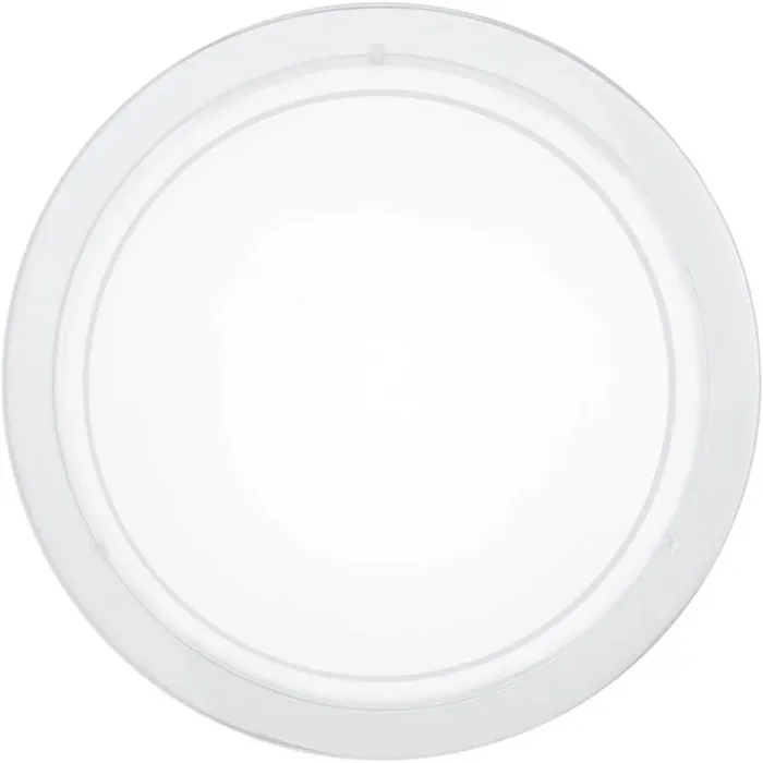 White & Satinated Glass Round Wall & Ceiling Light 29cm