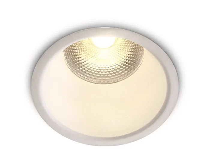 White 10W COB LED recessed spot, IP20, for general lighting applications.
