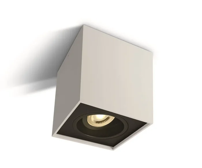 White 10W mains GU10 Ceiling Light.