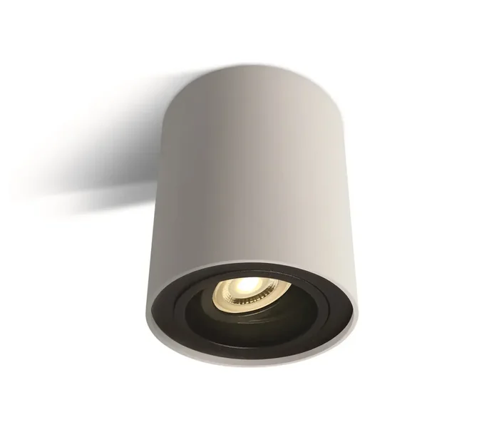 White 10W mains GU10 Ceiling Light.