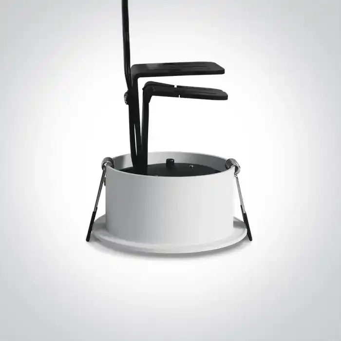 White 12W LED Recessed extractable adjustable spot, IP20.