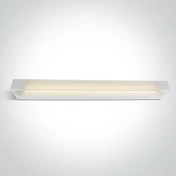 White 20W LED fitting ideal for installation above the bathroommirror, IP44.