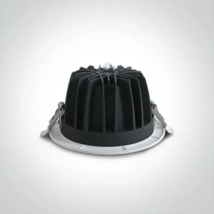 White 20W LED recessed downlight, IP20.