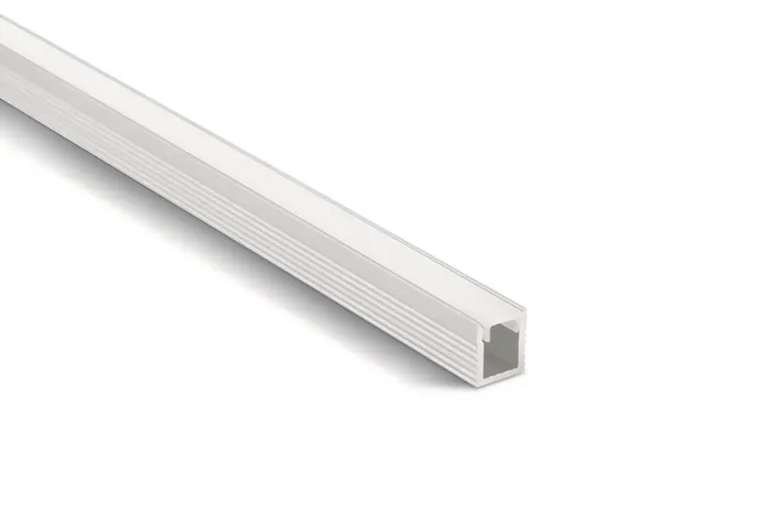 White 2m Slim Surface aluminium profile with PC opal diffuser.