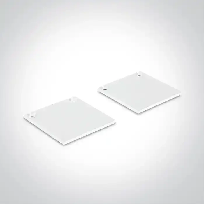 White 2m Surface aluminium profile with PC opal diffuser.