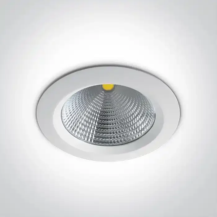 White 30W LED recessed downlight, IP20.