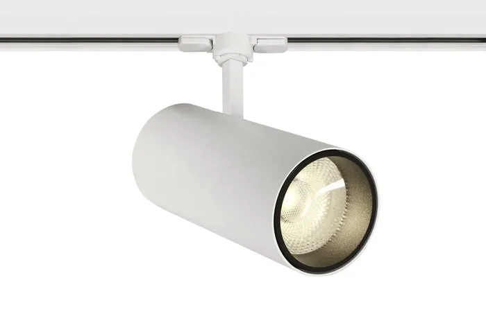 White 30W track spot with COB LED – Ideal for Shops and Showrooms