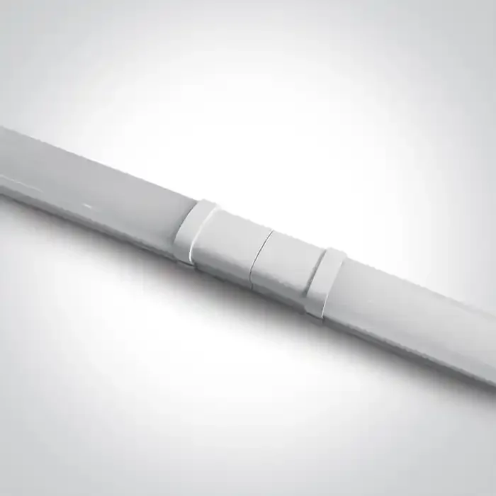 White 45W IP65 slim LED connectable fitting .