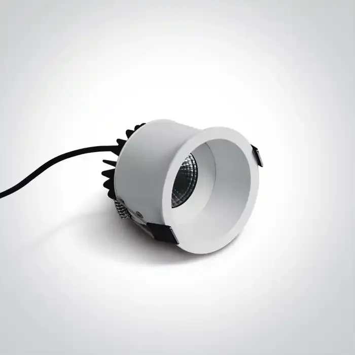 White 6,5W COB LED recessed spot suitable for indoor and outdoor installation, IP54.