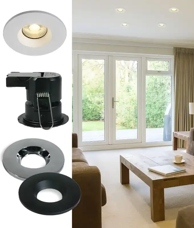 White 7W COB LED Dimmable Recessed Downlight – Fire & IP65 Rated