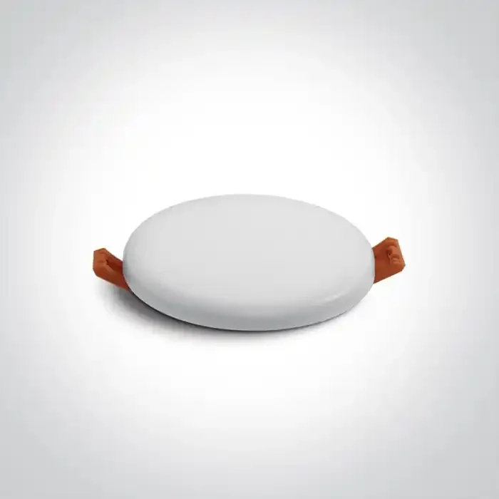 White 8W LED frameless downlight, IP65.