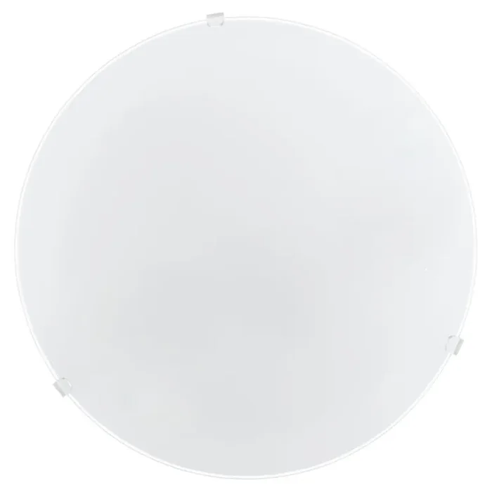 White Circular Satinated Glass Flush Wall & Ceiling Light 250mm