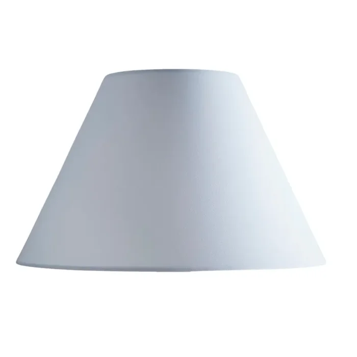 White Linen with White Inner Vintage Coolie Lamp Shade 14″