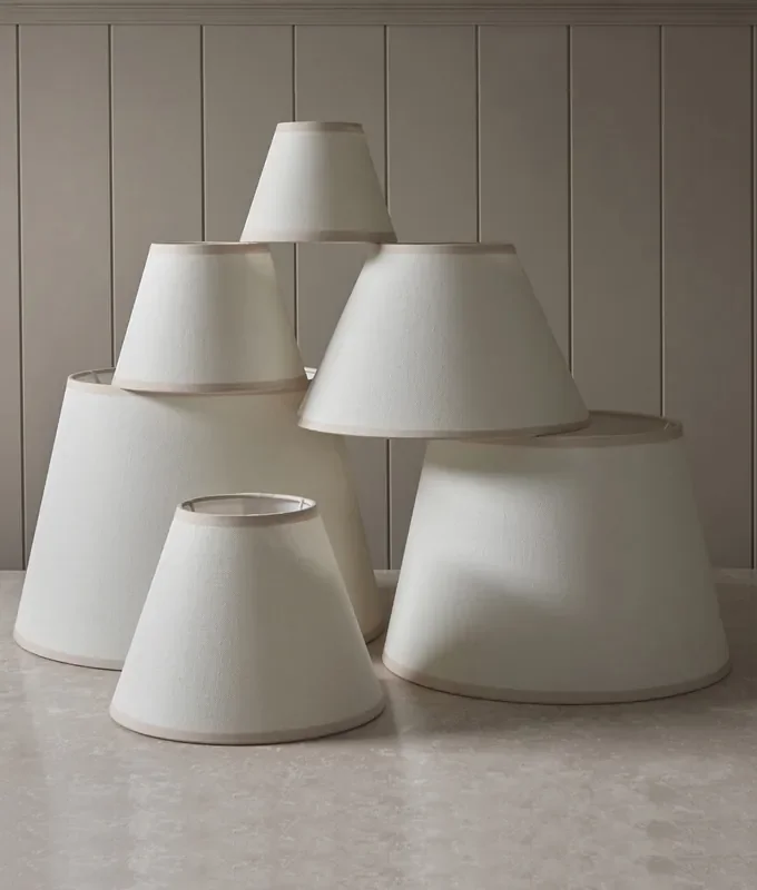 White Tapered Shade – 6 Size Options