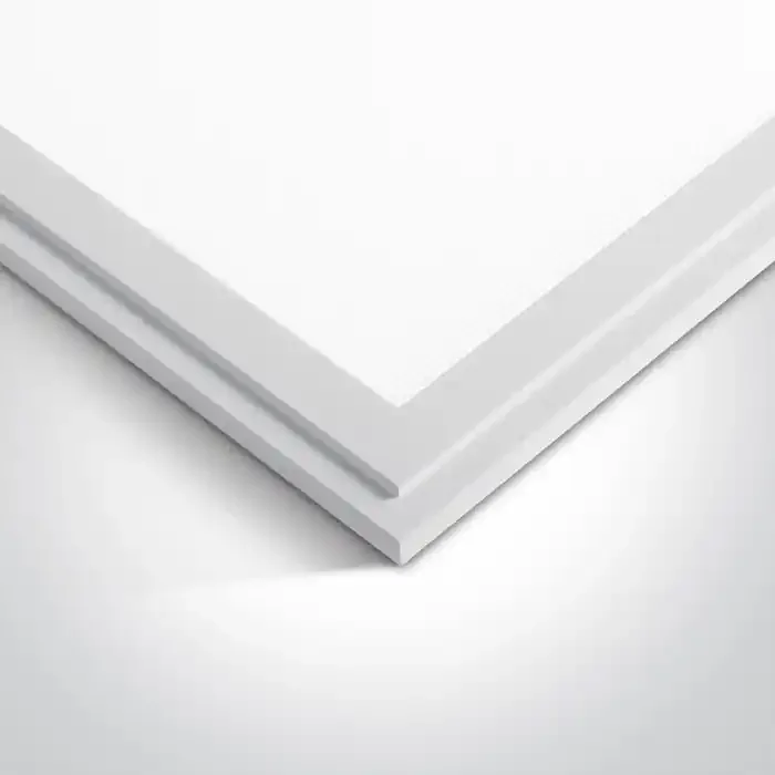 White UGR19 60×60 recessed LED panel for T-rail false ceilings.