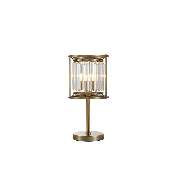 Wichita Crystal Table Lamp – Antique Brass – Online Lighting