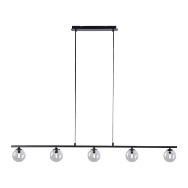 WIDOW 5 Light Black Bar Pendant Light