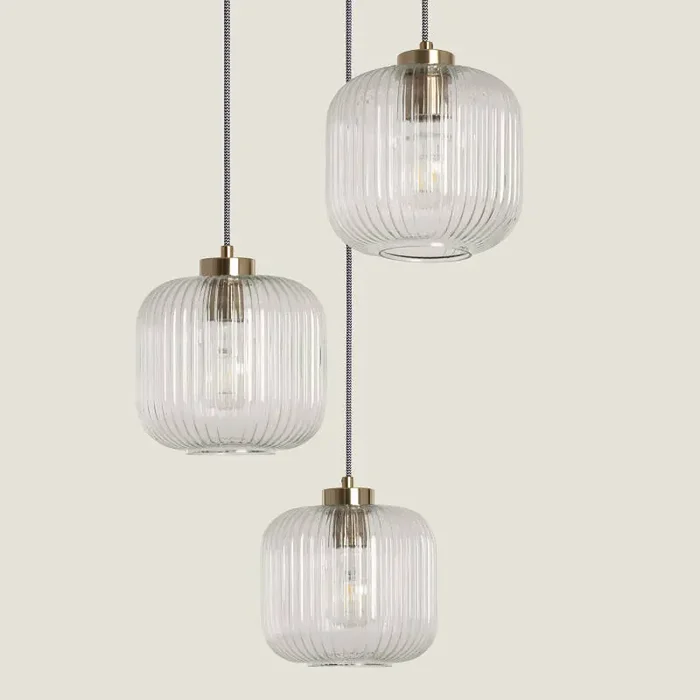 Wilde Tri Glass Pendant Lamp – Ledkia