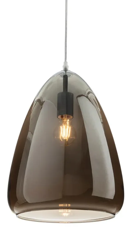Willis Chrome with Smoked Glass 29.5cm Pendant Light