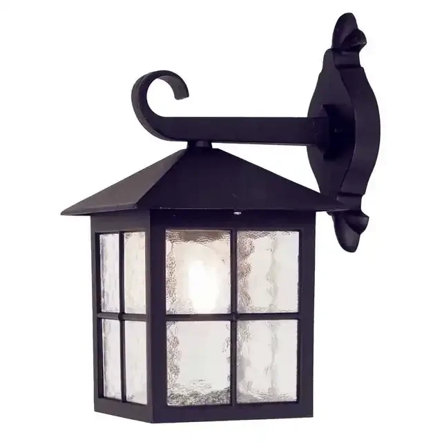 Winchester Matt Black Lantern Downward IP43 Wall Light
