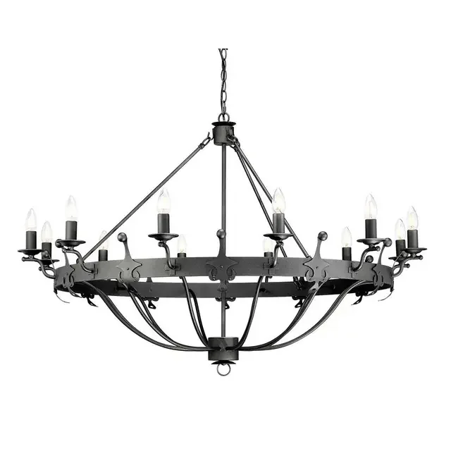 Windsor 12 Light Graphite with Opal Diffuser Chandelier