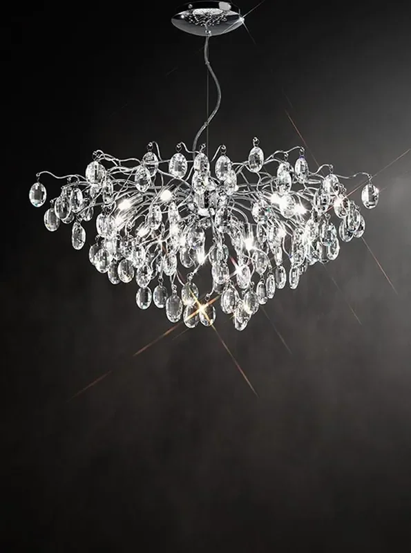 Wisteria 13 Light Chrome with Crystal Pendant Light
