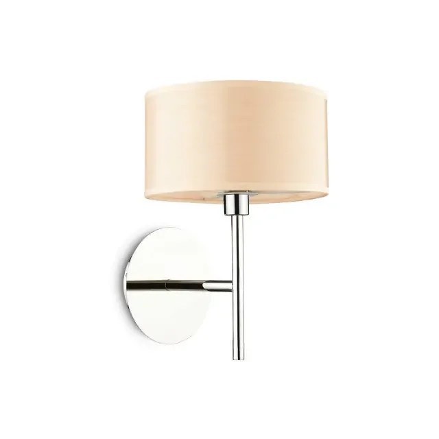 Woody AP1 Chrome with Wooden Shade Wall Light