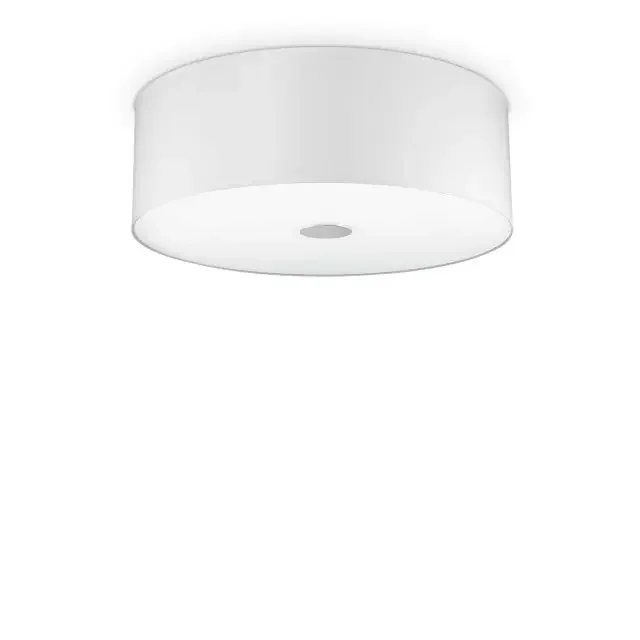 Woody PL5 5 Light White Shaded Flush Ceiling Light