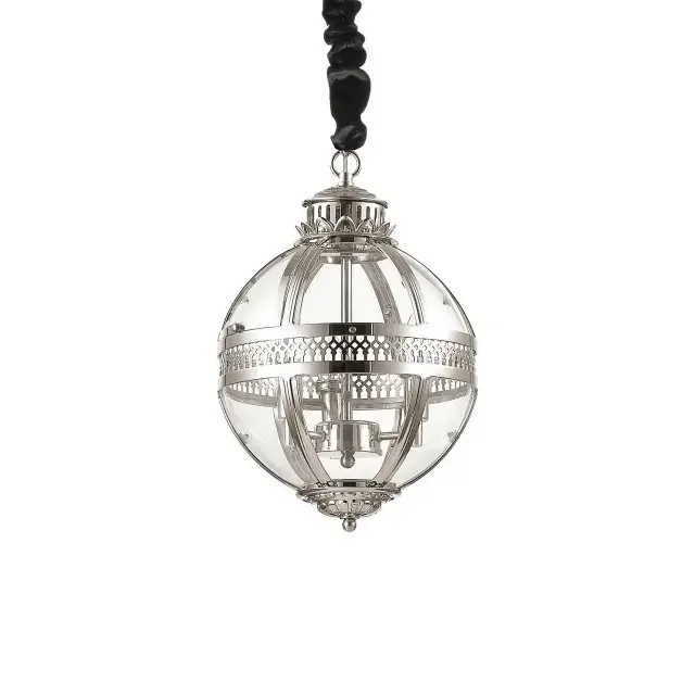 World SP3 3 Light Chrome with Clear Glass Diffuser Pendant Light