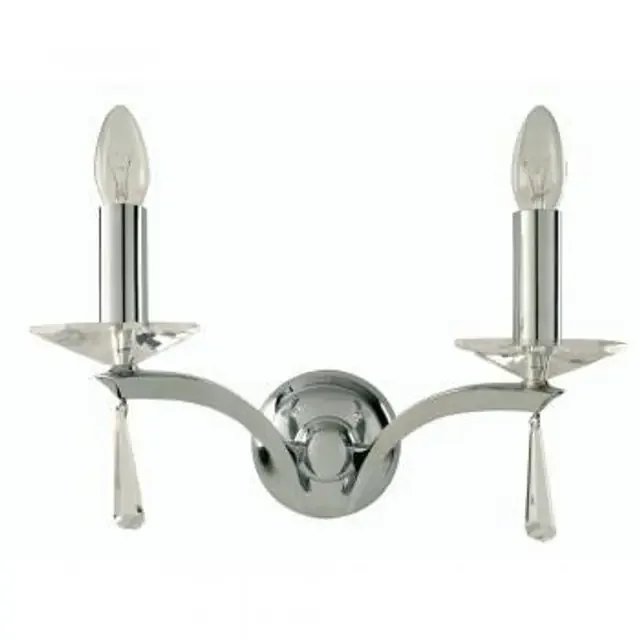 Wroxton 2 Light Chrome Wall Light
