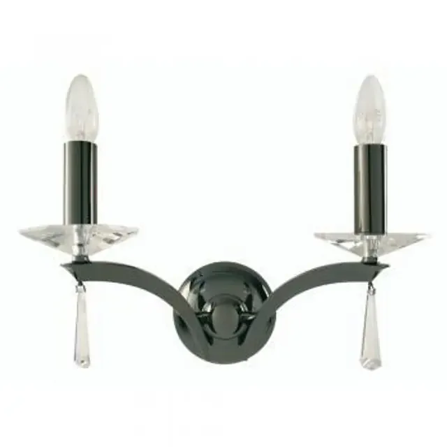 Wroxton 2 Light Titanium Candle Wall Light