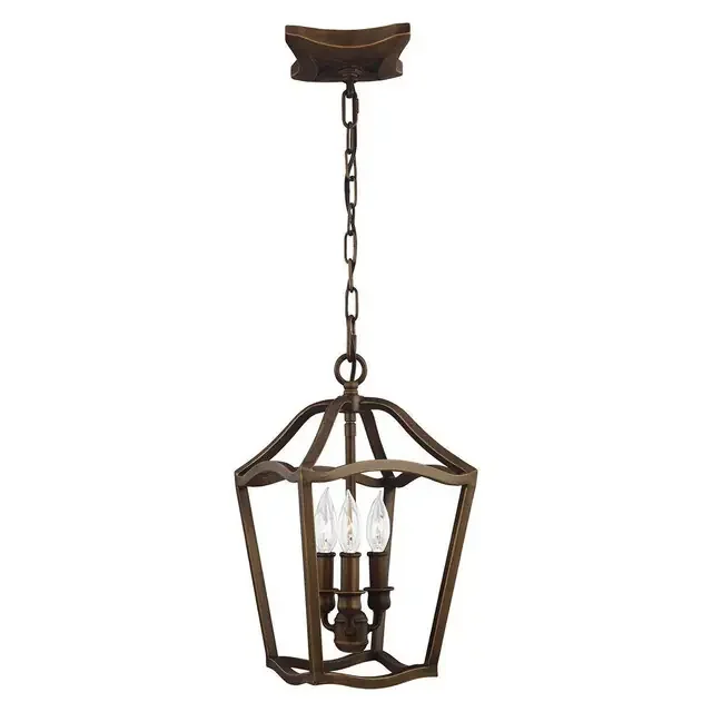 Yarmouth 3 Light Painted Aged Brass Pendant Light