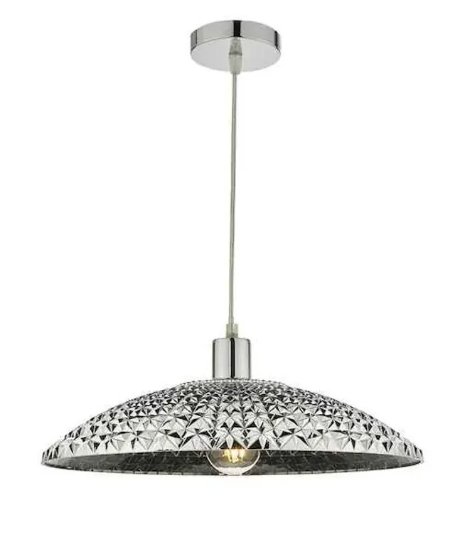 Yatima Chrome Smoked Easy Fit Pendant Light