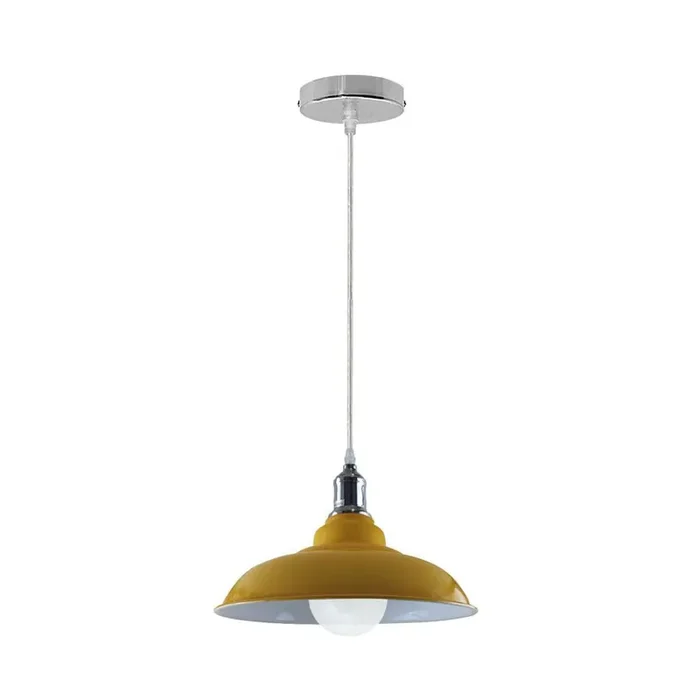 Yellow Bowl Retro Ceiling Light