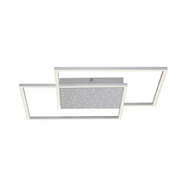 Yuki 3 Light Satin Chrome Square Ceiling Light