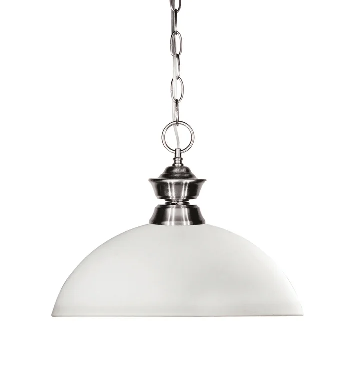 Z-Lite 100701BN-DMO14 Shark One Light Pendant, Brushed Nickel
