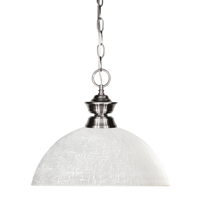 Z-Lite 100701BN-DWL14 Shark One Light Pendant, Brushed Nickel
