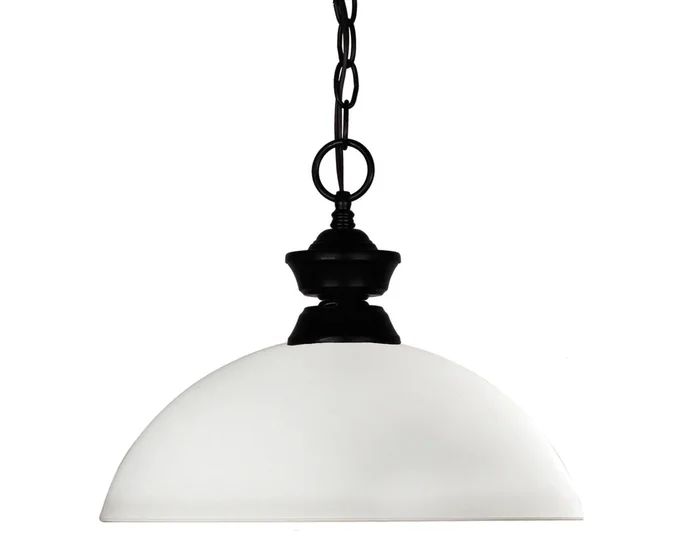 Z-Lite 100701MB-DMO14 Shark/Windsor One Light Pendant, Matte Black