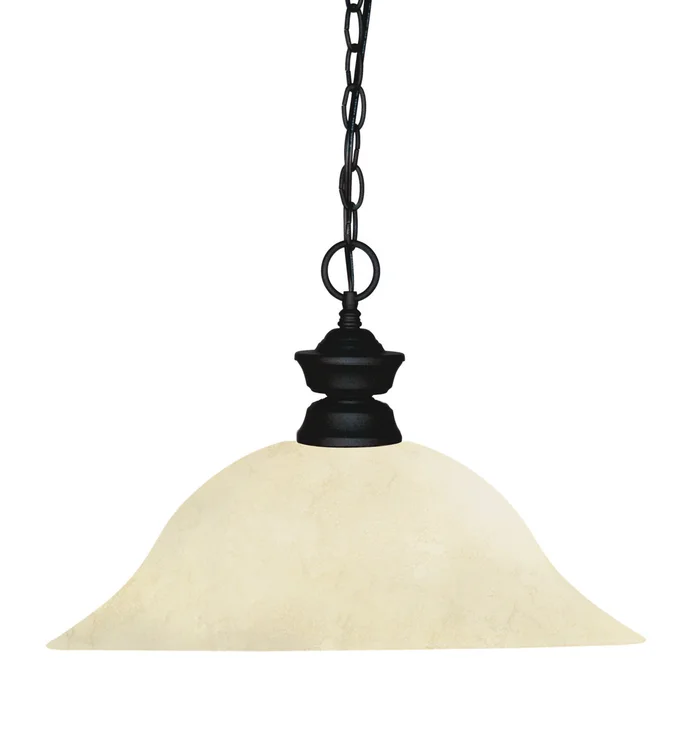 Z-Lite 100701MB-GM16 Shark One Light Pendant, Matte Black