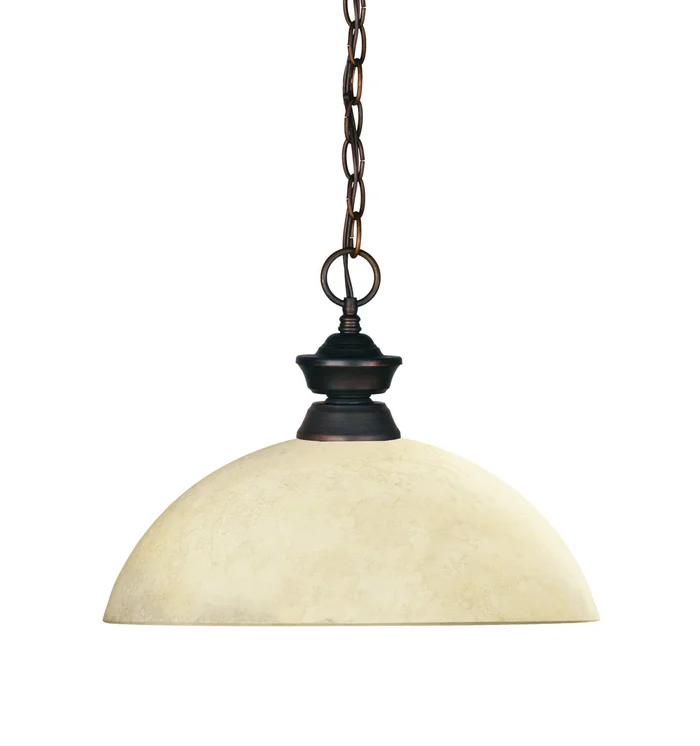 Z-Lite 100701OB-DGM14 Shark One Light Pendant, Olde Bronze