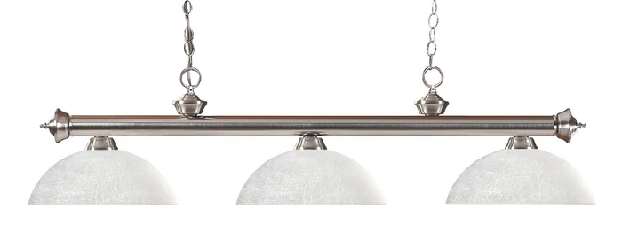 Z-Lite 100703BN-DWL14 Riviera Three Light Island Pendant, Brushed Nickel