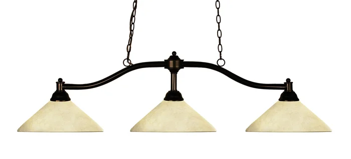 Z-Lite 147BRZ-AGM14 Chance Three Light Island Pendant, Bronze