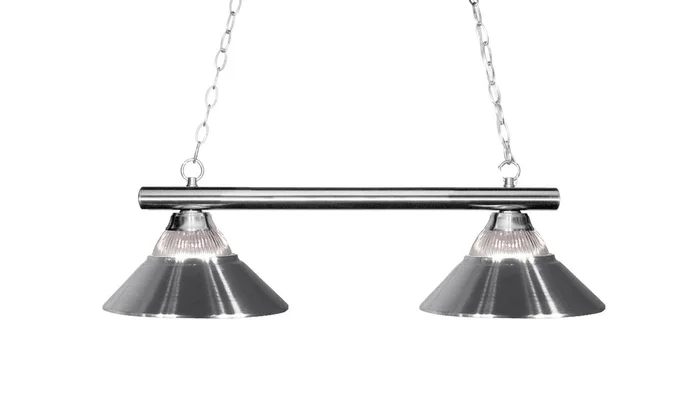 Z-Lite 155-2CH-RCH Sharp Shooter Two Light Island Pendant, Chrome