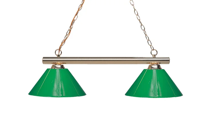 Z-Lite 155-2PB-PGR Sharp Shooter Two Light Island Pendant, Polished Brass