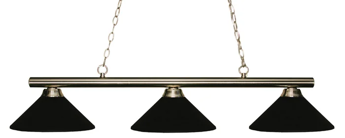 Z-Lite 155-3BN-MMB Sharp Shooter Three Light Island Pendant, Brushed Nickel