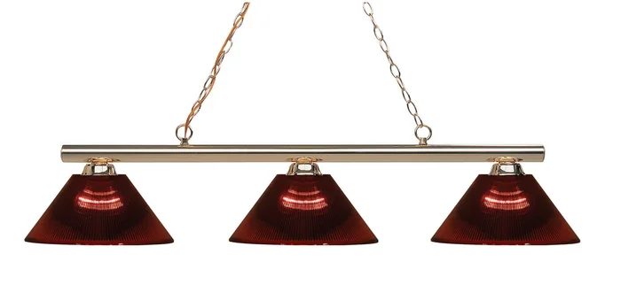 Z-Lite 155-3PB-ARBG Sharp Shooter Three Light Island Pendant, Polished Brass